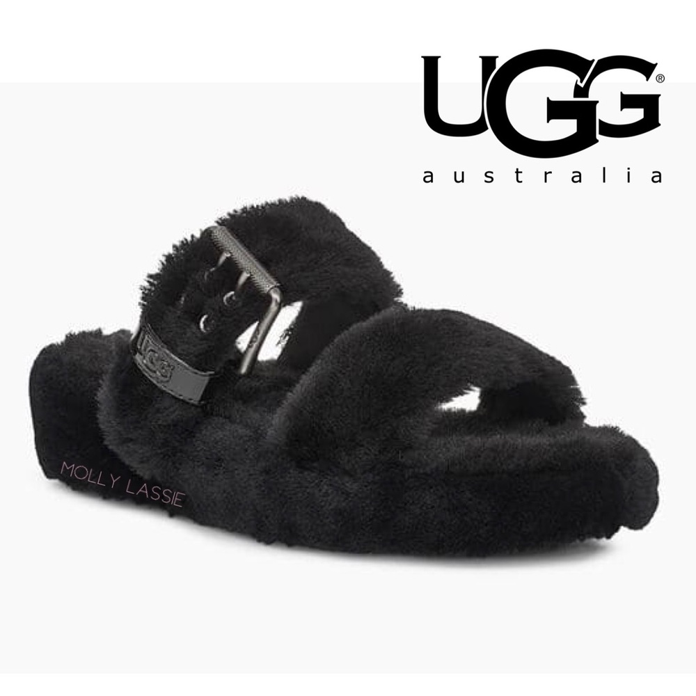 UGG FUZZ YEAH SANDALS SLIDES FUR